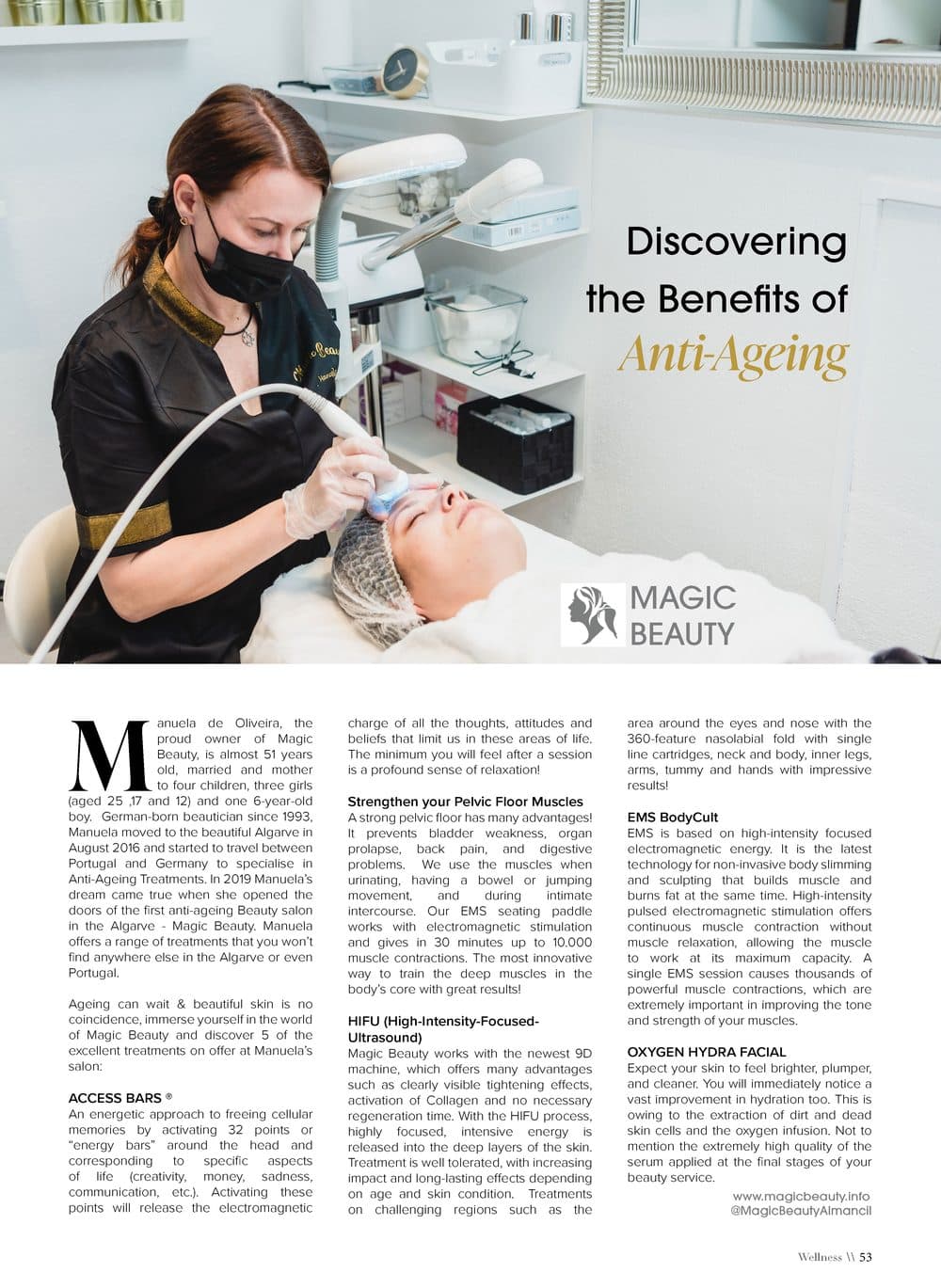 Feature: Discovering the benefits of anti-ageing · five signature treatments