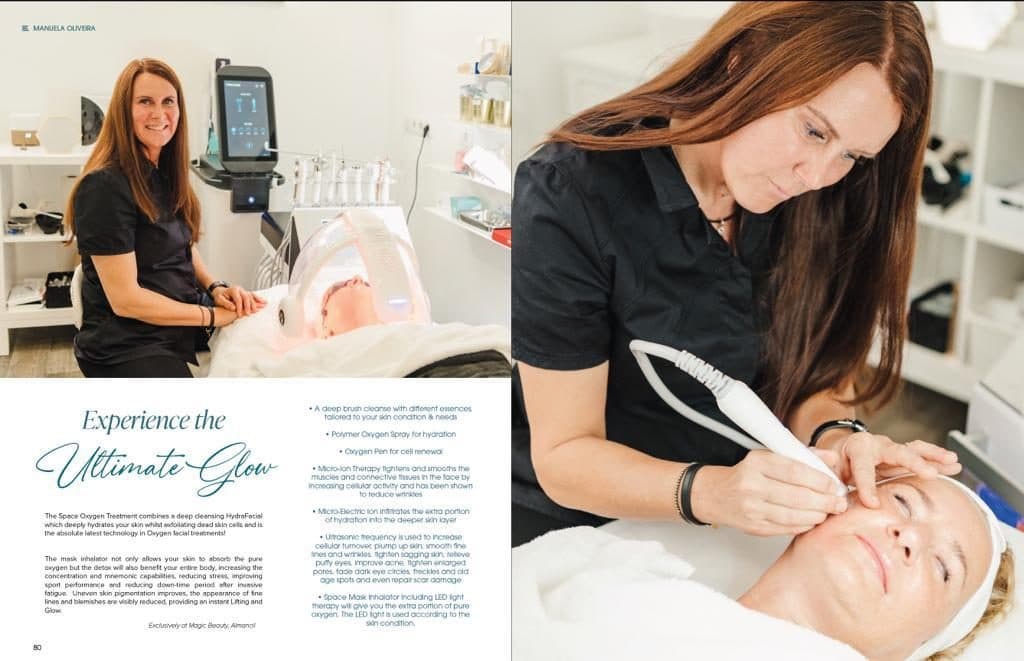 Column: Experience the Ultimate Glow · the Space Oxygen Treatment